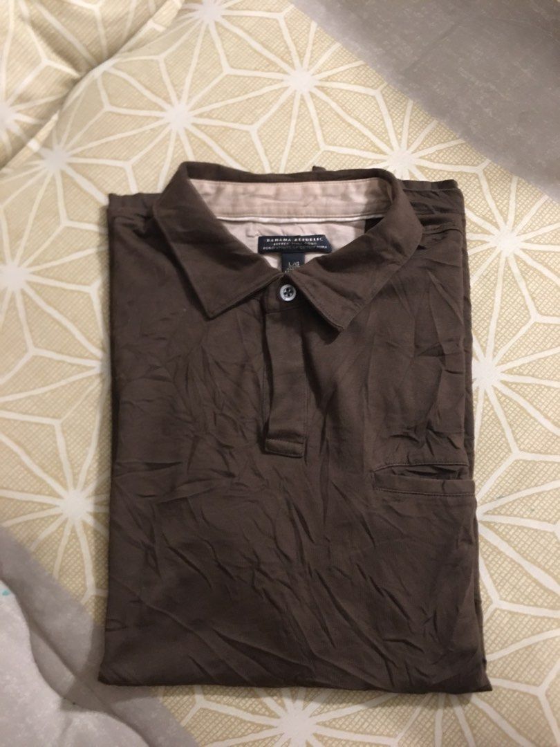 banana republic fitted pima polo