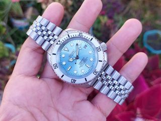Original Pre-owned Seiko ICE BLUE SUBMARINER Mod Automatic Diver's Watch