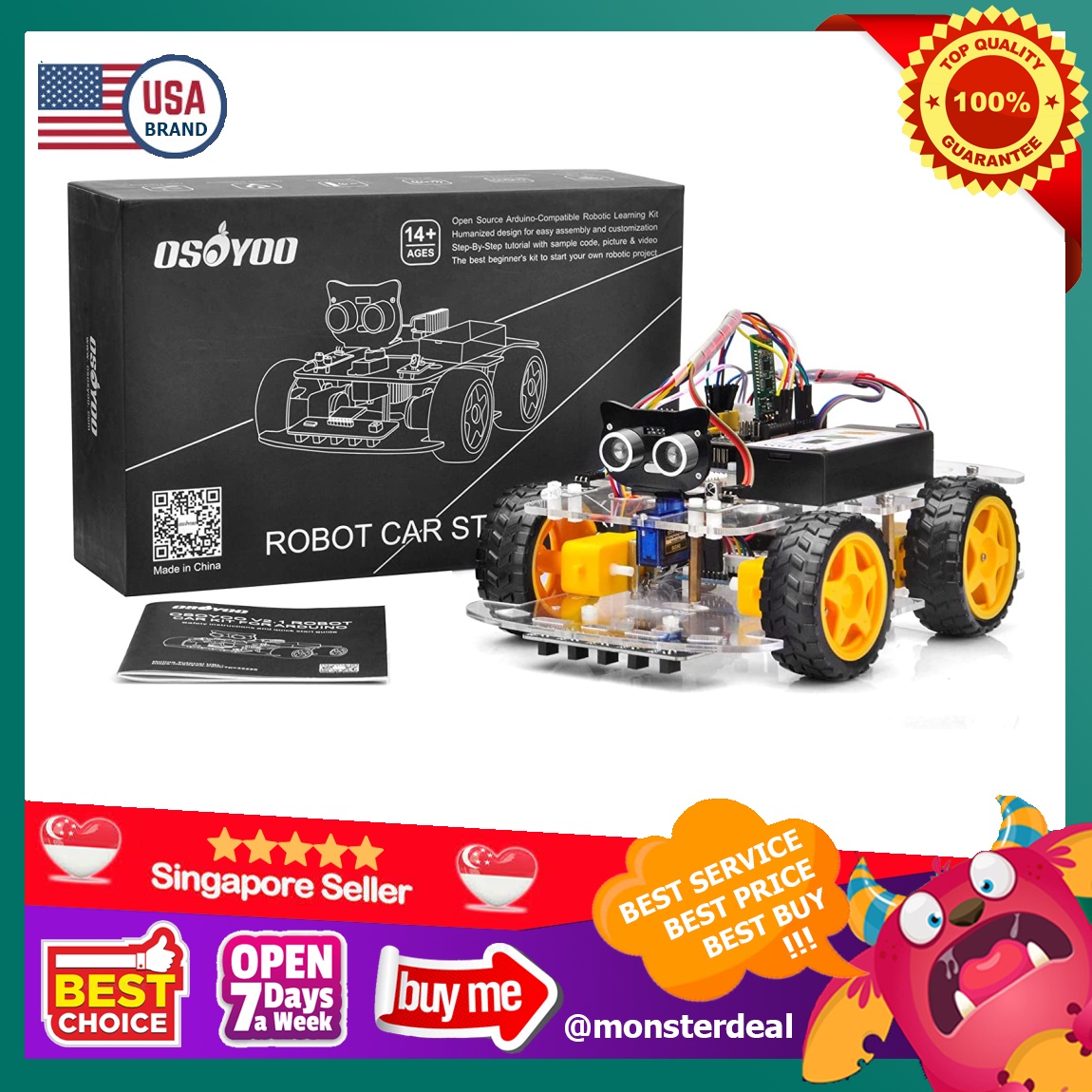 OSOYOO Robot Car Starter Kit for R3 STEM Remote Controlled