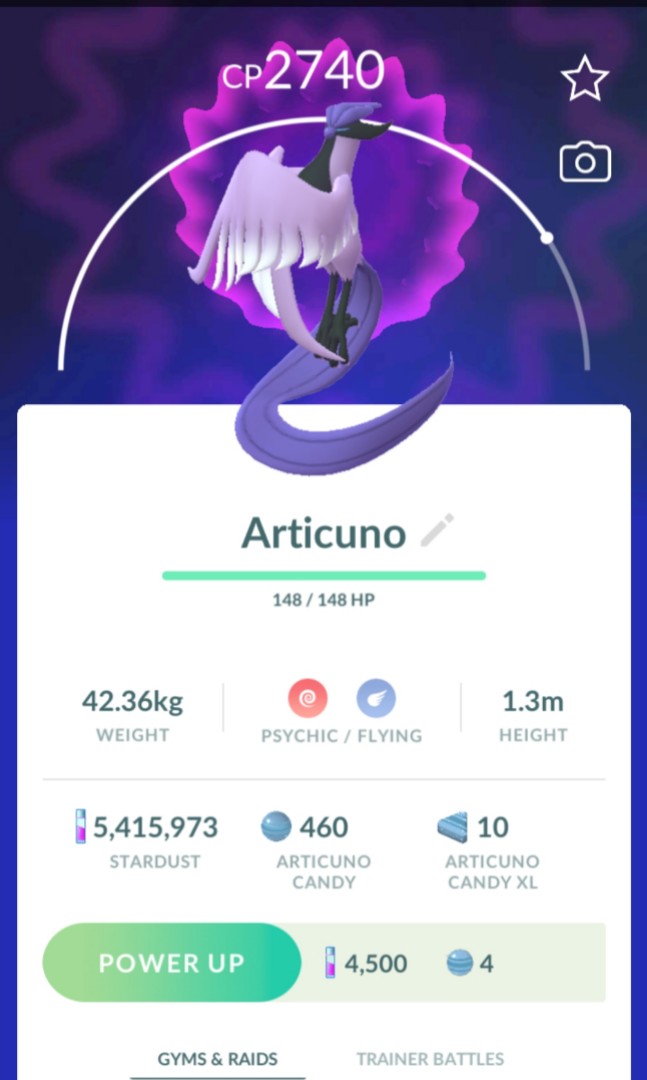 Pokemon Go Account Level 32 Shiny Articuno, Video Gaming, Video Games,  Others on Carousell