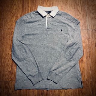 POLO RALPH LAUREN ® 灰色 長袖 POLO衫 重磅棉質