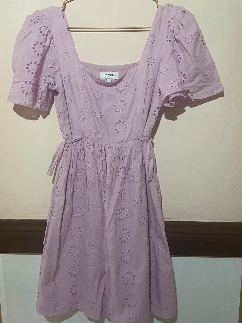 Pomelo purple eyelet dress, Women's Fashion, Dresses & Sets, Dresses on