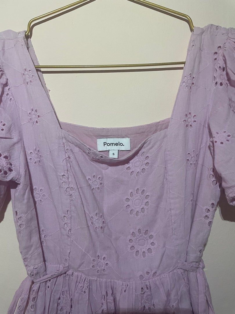 Pomelo purple eyelet dress, Women's Fashion, Dresses & Sets, Dresses on