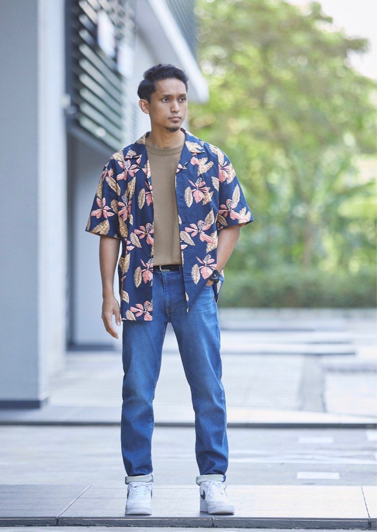 open collar short sleeve shirt uniqlo