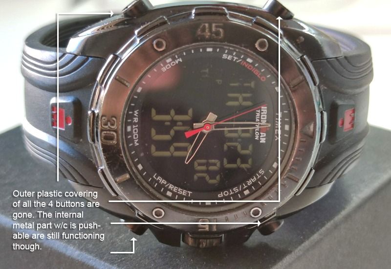 Rare Timex Ironman Triathlon T5K405 Analog Digital 100M Water