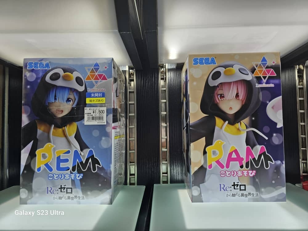 (Ready In Malaysia) Japan Ver.SEGA ReZero Ram/Rem Penguin Figure, Hobbies & Toys, Toys & Games