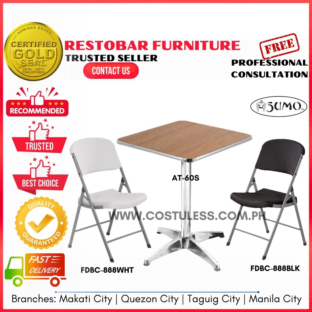 RESTOBAR FURNITURE, Folding Tables, Folding Chairs, Table Top, Table Stands, Bar Tables, Bar