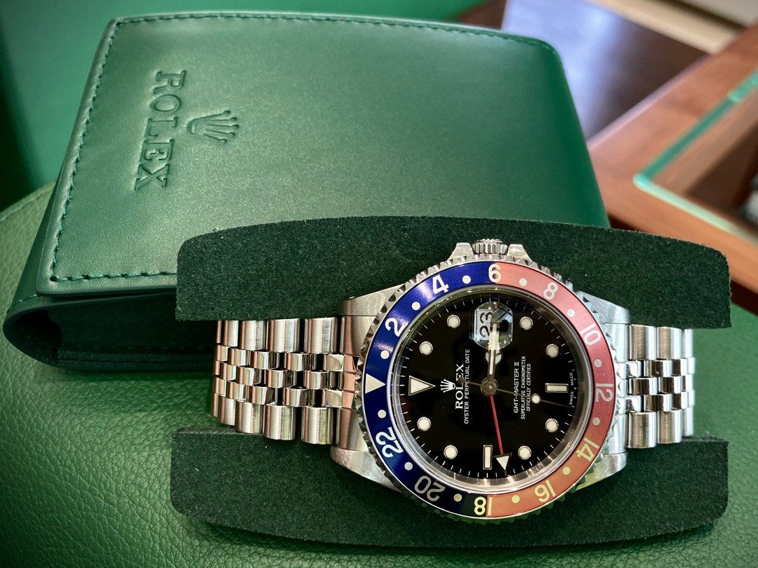 Chronograph Wrist Parnis Oyster Rolex GMT-Master II Pepsi 16710 - Main Image