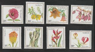 Rwanda 1984 Flowers complete set MNH, SCV=USD8.4