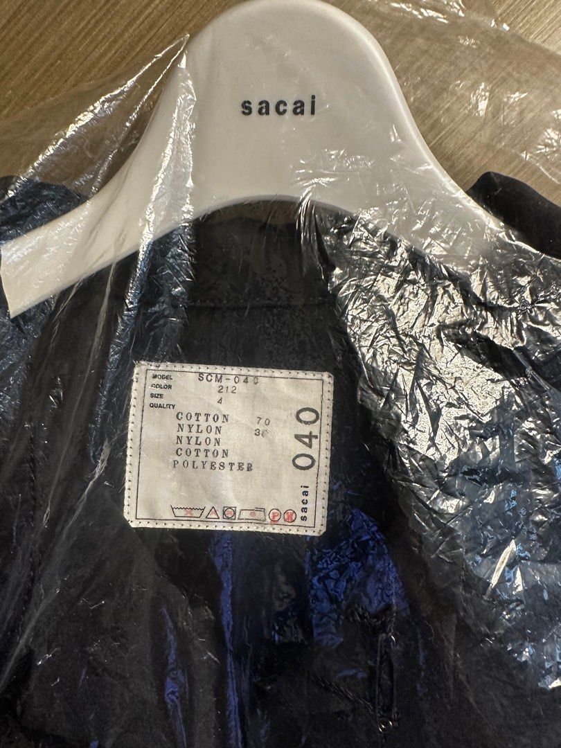 Sacai 21SS Cotton Oxford Nylon Twill Shirt SCM-040, 男裝, 外套及