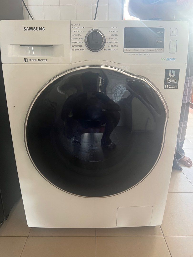 Samsung Washing Machine Eco Bubble front Load 8kg, TV & Home Appliances