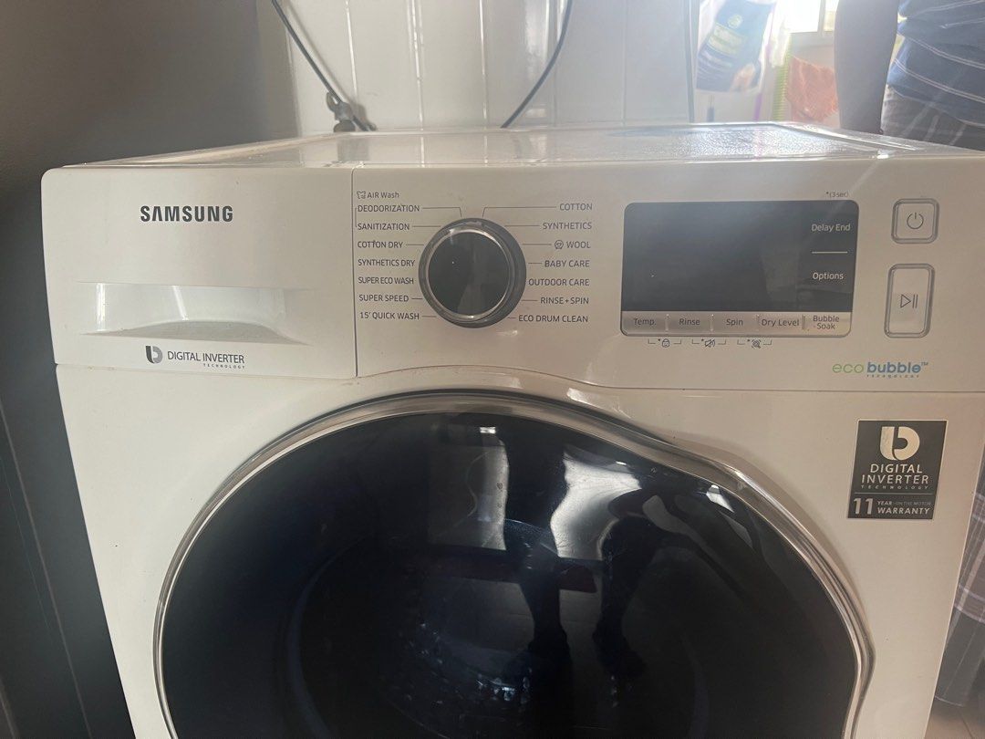 Samsung Washing Machine Eco Bubble front Load 8kg, TV & Home Appliances