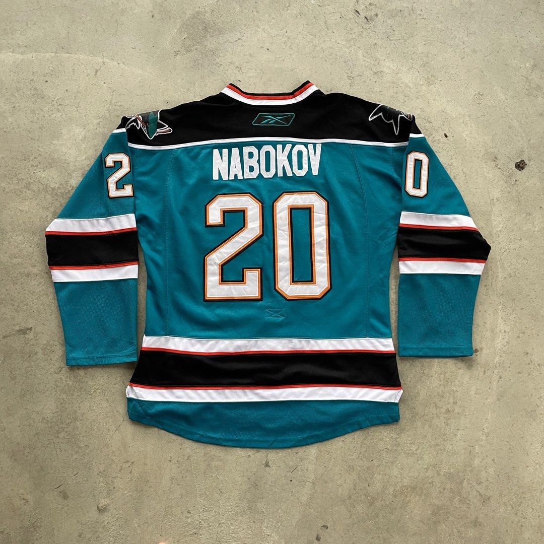 SAN JOSE SHARKS NHL REEBOK NABOKOV 20 ICE HOCKEY JERSEY