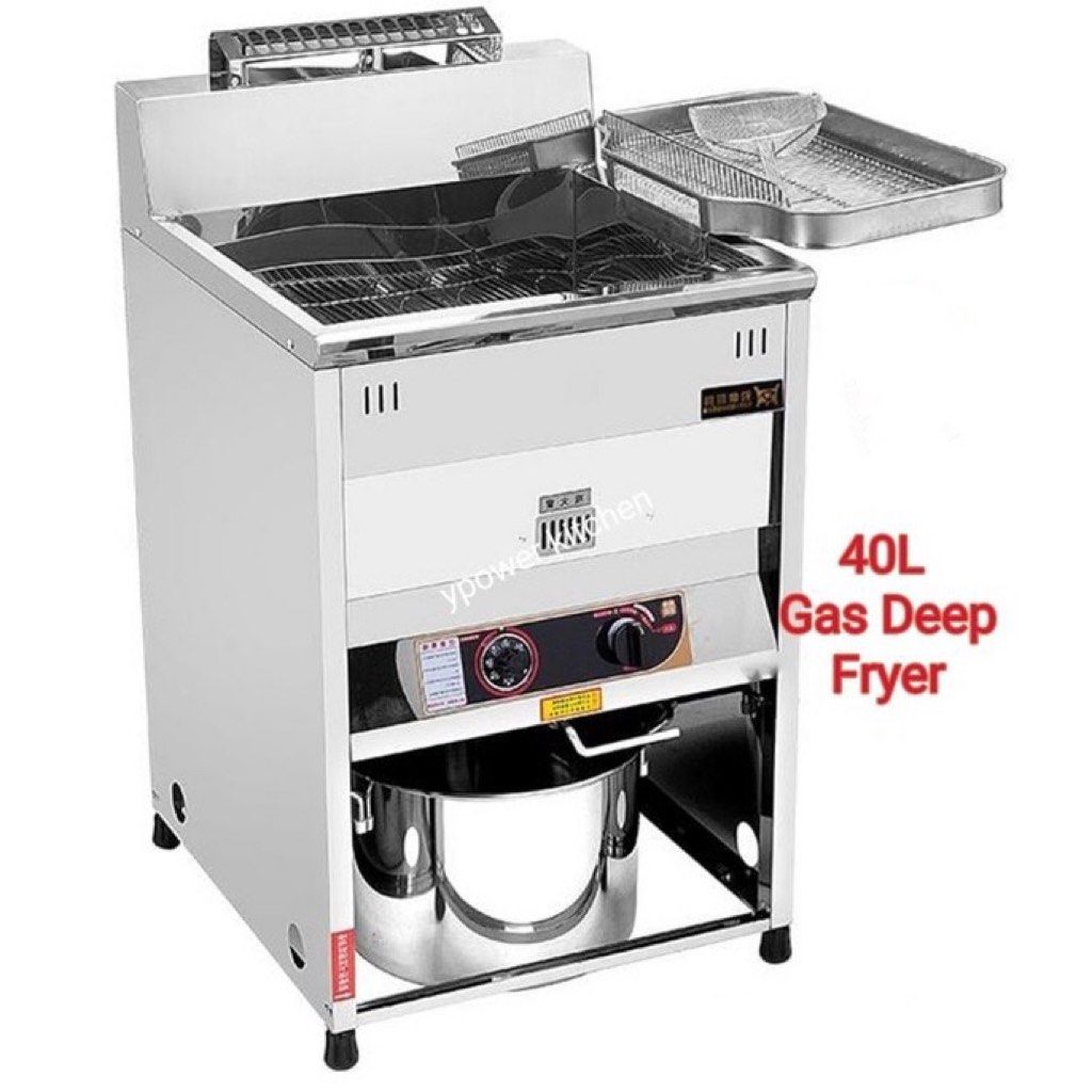 Second Hand Gas Deep Fryer 40L, TV & Home Appliances, Kitchen