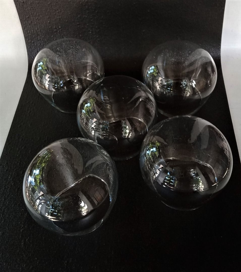 Set of 5 Roly Poly Crystal Glass / Whiskey Glasses, Furniture & Home Living, Kitchenware ...