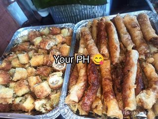 Shanghai and chicken-cheese roll
