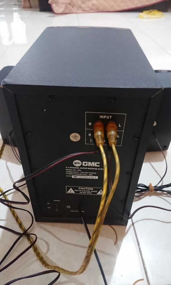 Speaker aktif subwoofer GMC, bisa langsung colok ke hp dan Bluetooth