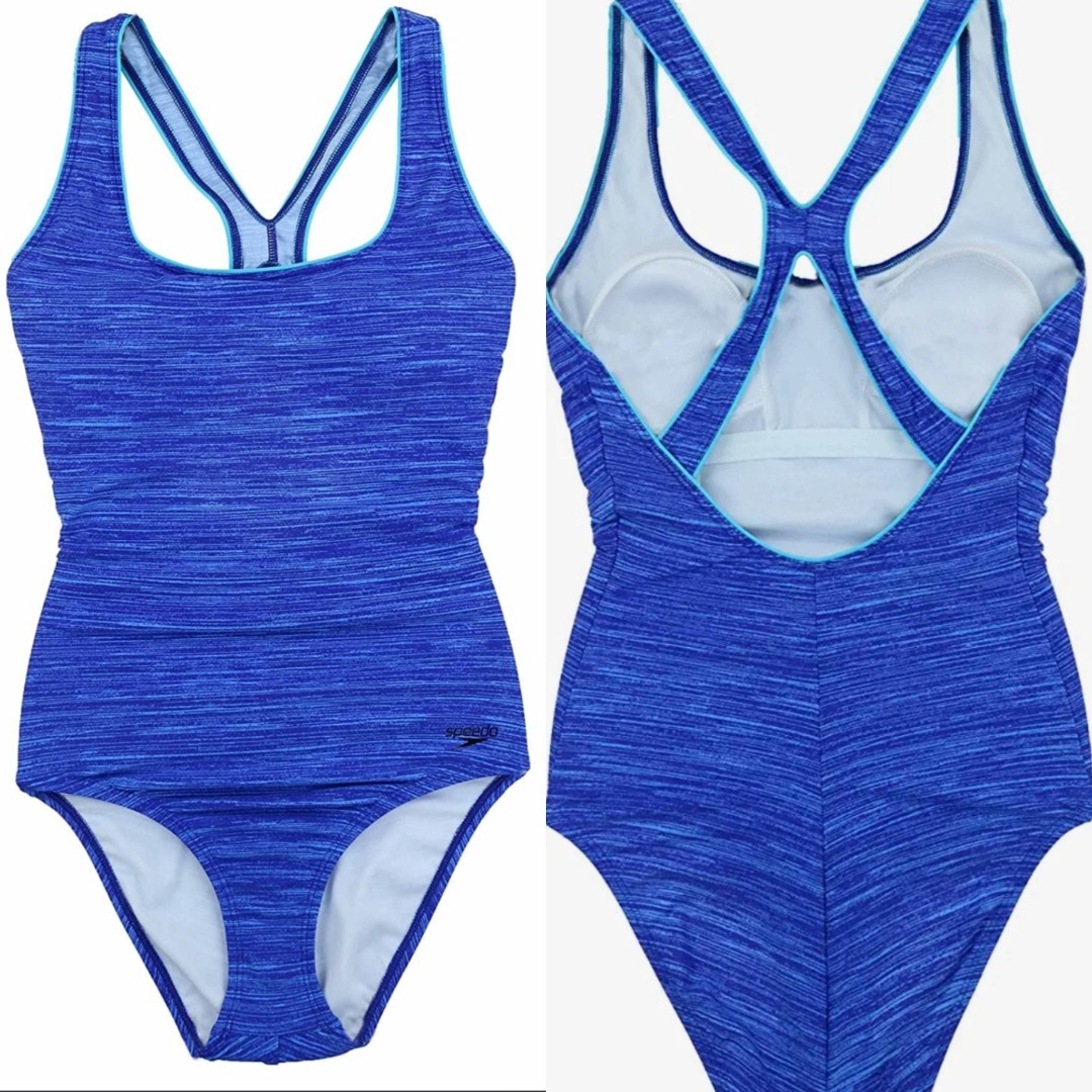 Speedo Plus Size Ultraback Athletic One Piece Swimsuit Womens Fashion