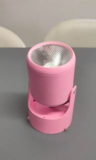 Spotlights in pink color