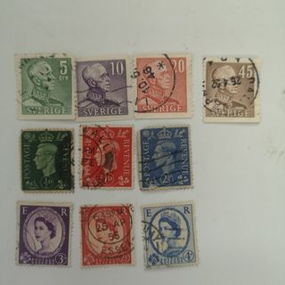 Vintage Stamps from UK and Sweden