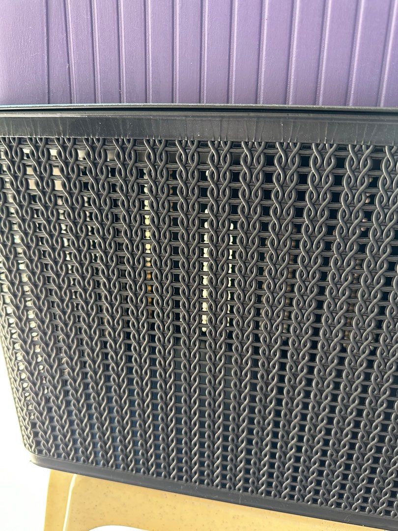Storage Containers / Boxes (Category: Storage Boxes & Baskets) located in Paranaque City. Submitted by hellowooorld (Listing ID 1222387898, Image 2). Description: Material: plastic Condition: good condition Dimensions: 17.5 x 11.5 x 9.5 inches Capacity: 30 Liters Black: Php 250 each Violet: Php 270 each Location: Parañaque.