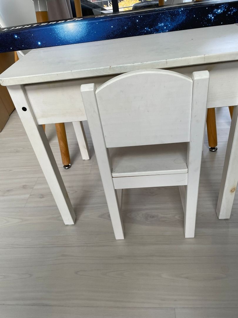 STUDY TABLE IKEA AND CHAIR, Babies & Kids, Baby Nursery & Kids