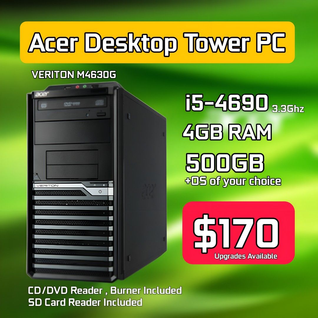 Super Value Acer Tower Desktop PC, Computers & Tech, Desktops on Carousell
