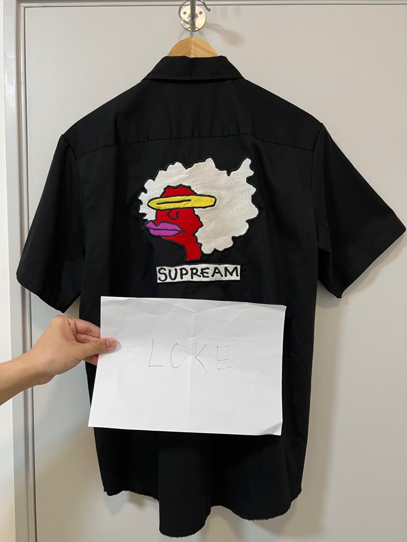 Supreme Gonz Ramm Work Shirt Black FW18 - Size Medium, Men's