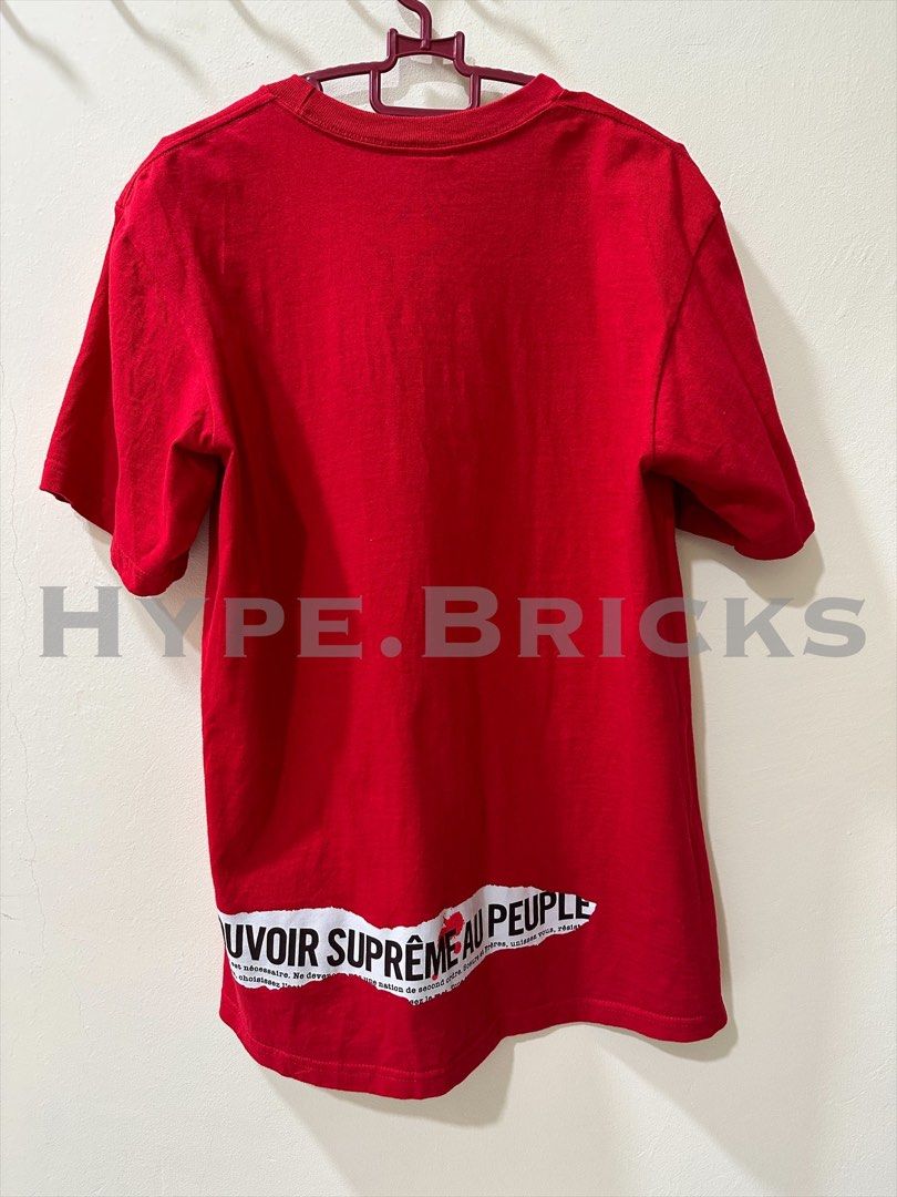 Supreme Headline T-Shirt Red (Size S), Men's Fashion, Tops & Sets