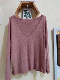 Sweater oversize/ sweater rajut dusty pink