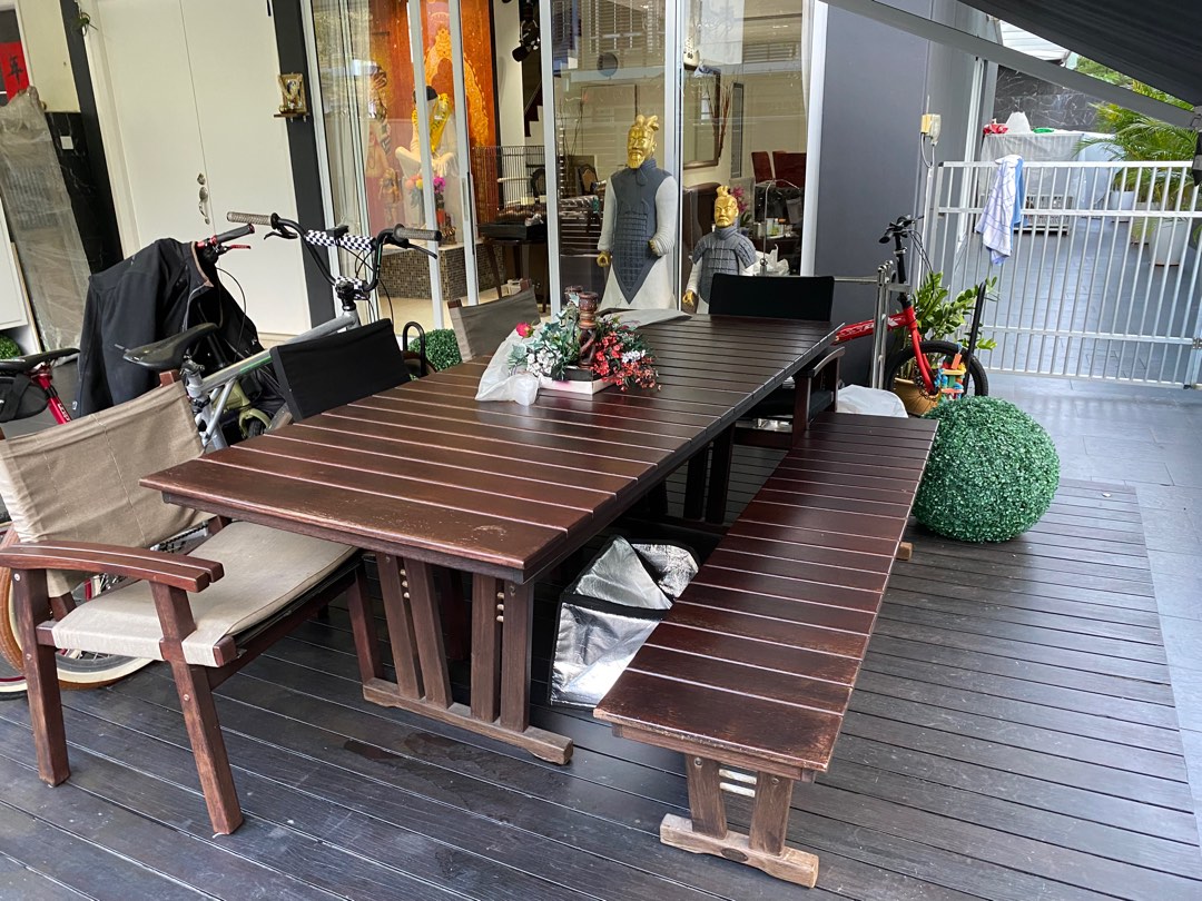 The Original Devon Outdoor Dining Table Set, Furniture & Home Living