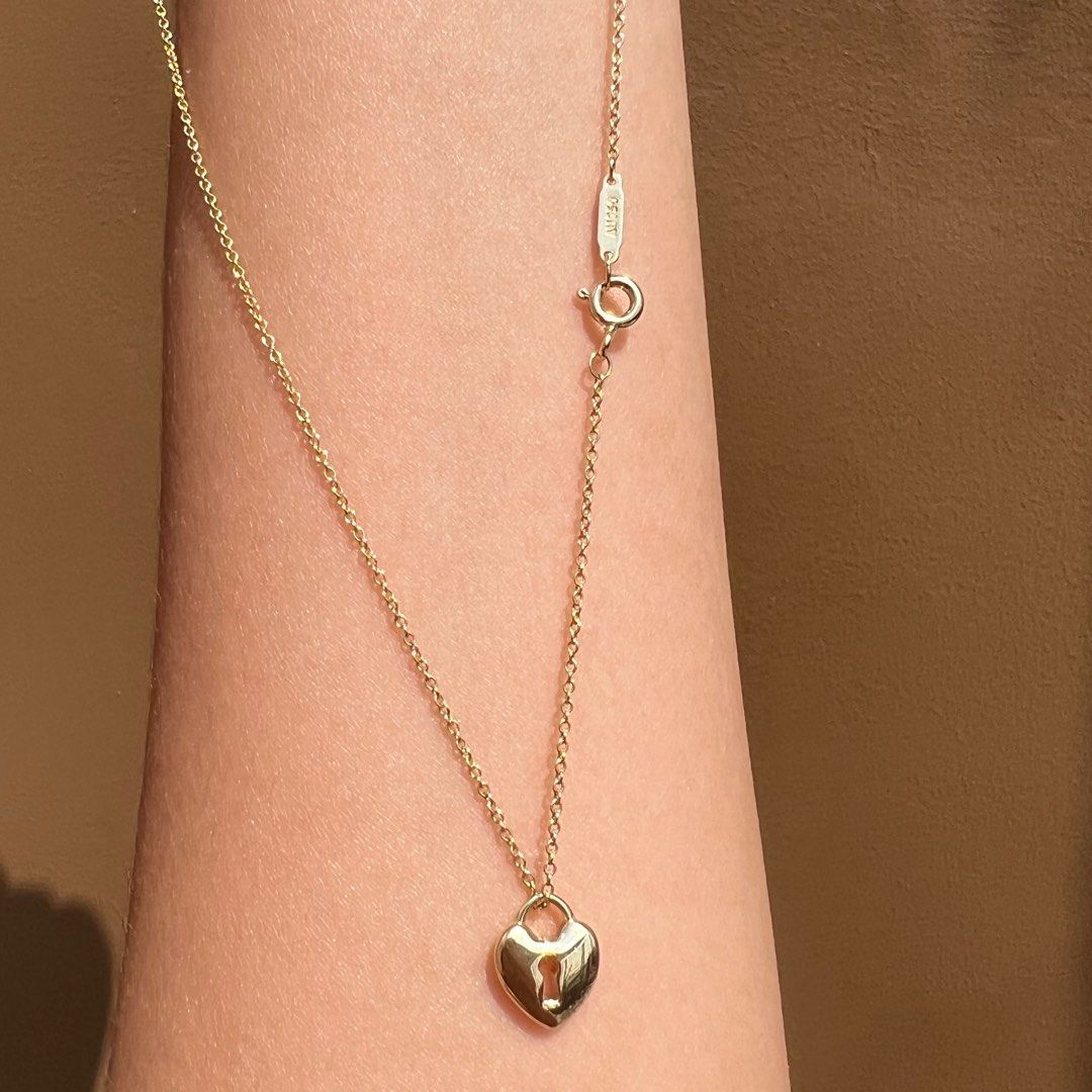 Gold heart tiffany best sale necklace
