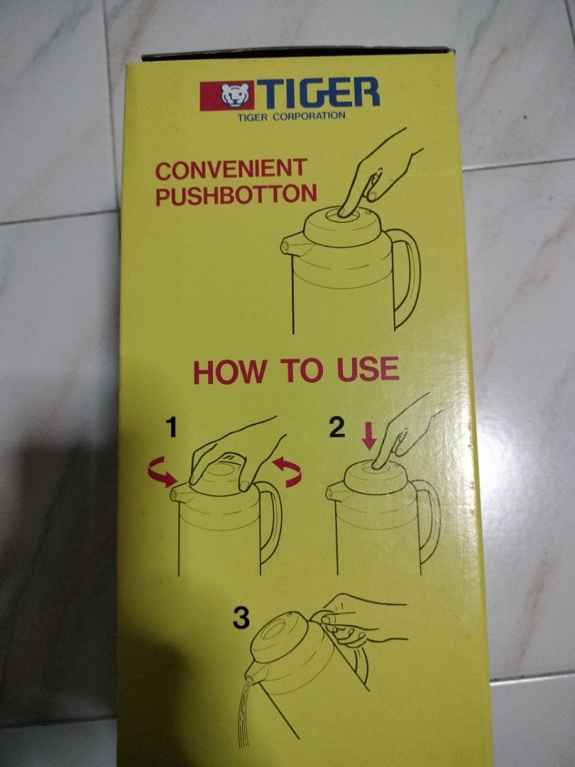 Tiger Vacuum Jug Isoleer Kruik 1 litre . Made in Japan, Furniture