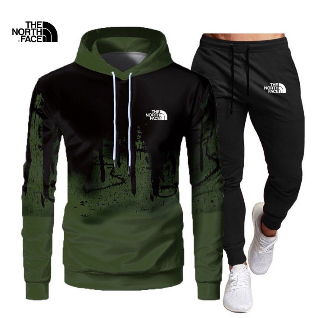 Mens north face tracksuit set deals
