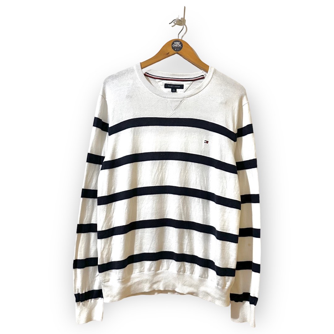 Tommy Hilfiger Blue White Stripes Sweater