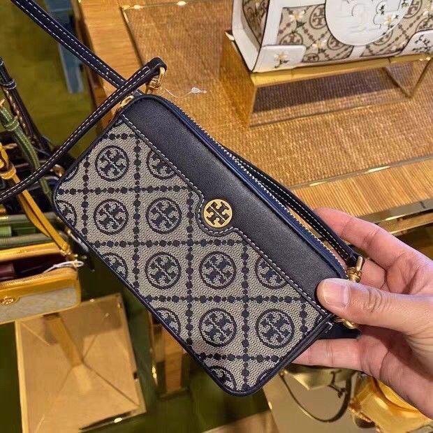 Jual Tory Burch 82240 T Monogram Jacquard Double Zip Mini Bag - Kab.  Tangerang - Factoryoutletstore