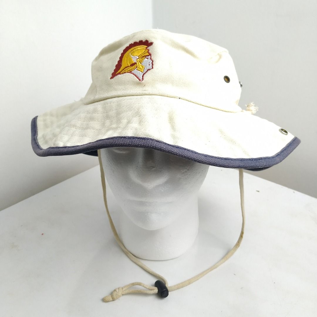 TROJAN FOOTBALL TEAM AMERICA SPORT BUCKET HAT CAP TOPI USA COTTON