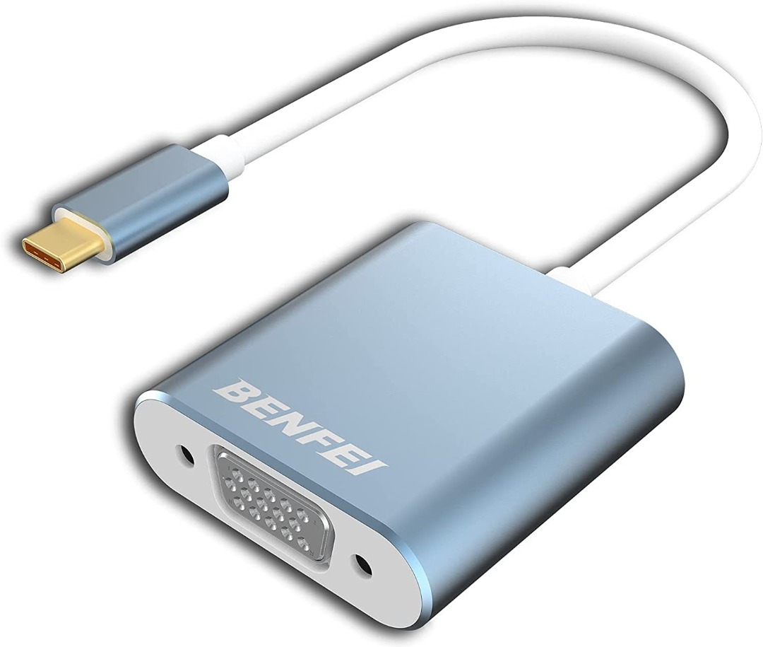 USBC to VGA Adapter, Benfei Thunderbolt 3 (USB Type C) to VGA Adapter