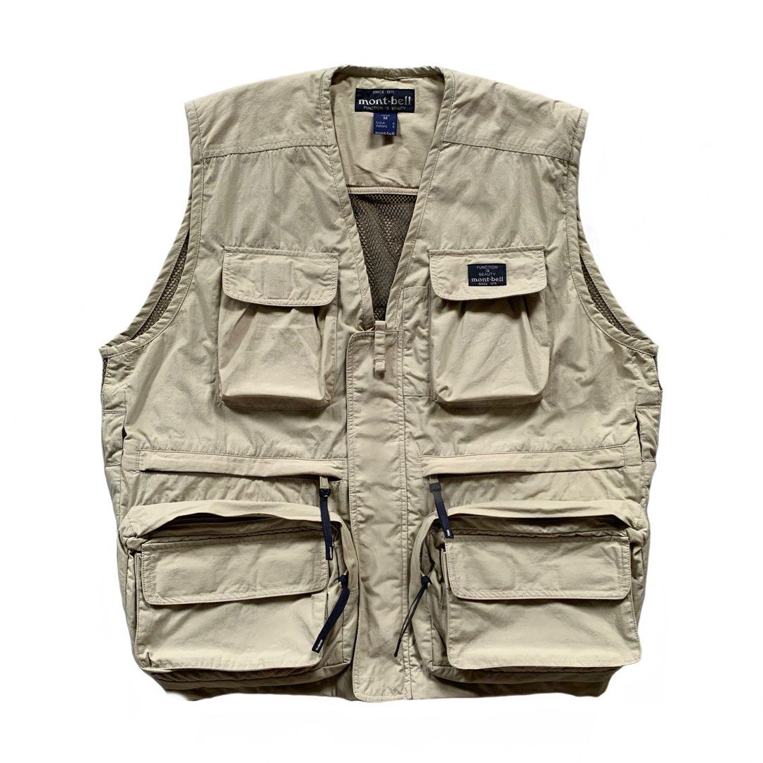 Vintage 90s Mont-Bell Khaki Multipocket Vest