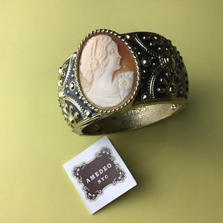 Vintage Amedeo Cameo Wide Cuff