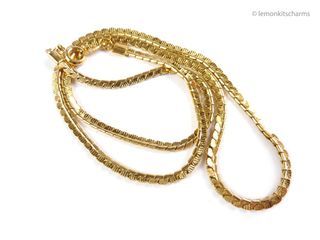Vintage Avon Plain Goldtone Chain Necklace, nk870-c
