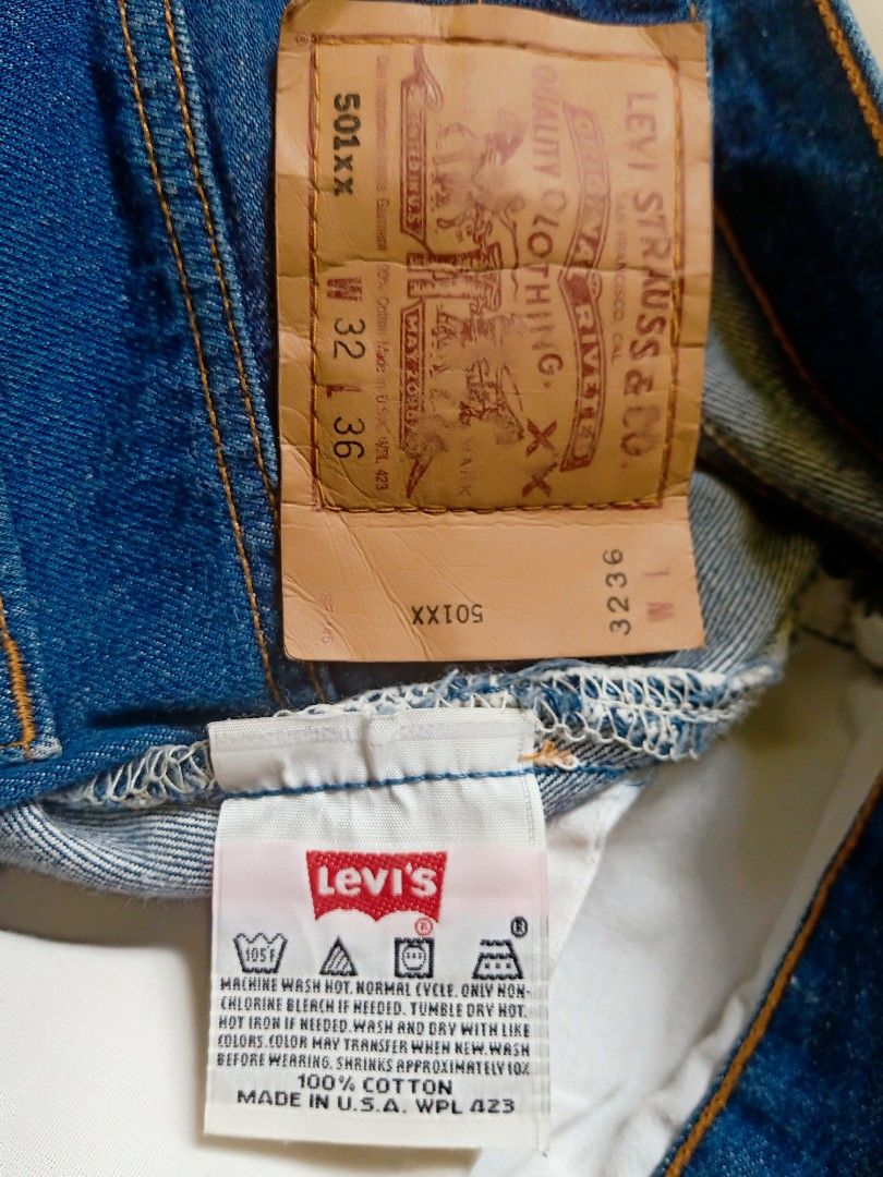 Vintage Levi's 501xx USA authentic W32/L36 Tahun 1999, Men's