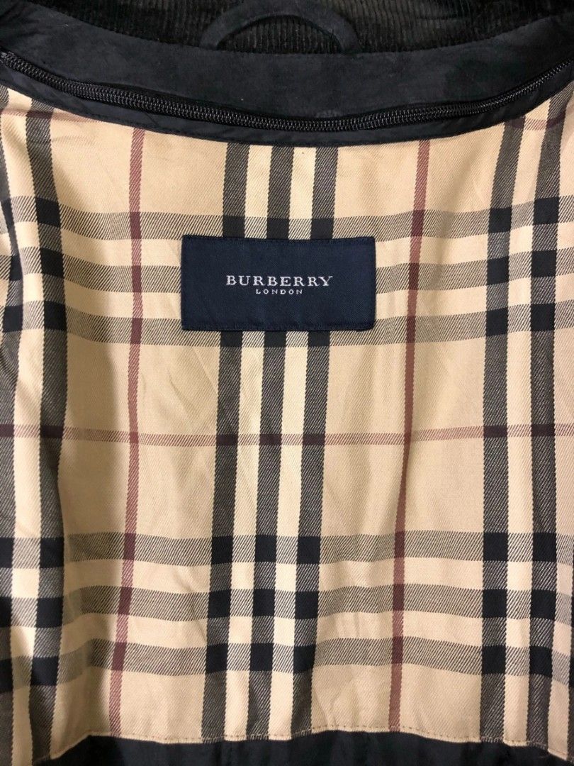 Vintage Made In Japan Burberry London Suede Harrington Jacket Plain Pockets  Branded Tops Men Bikers Bomber Style, Men's Fashion, Coats, Jackets and  Outerwear on Carousell