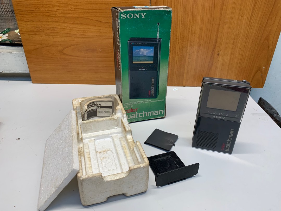 Vintage Sony Color Watchman Mini LCD Color TV from USA NTSC Format on