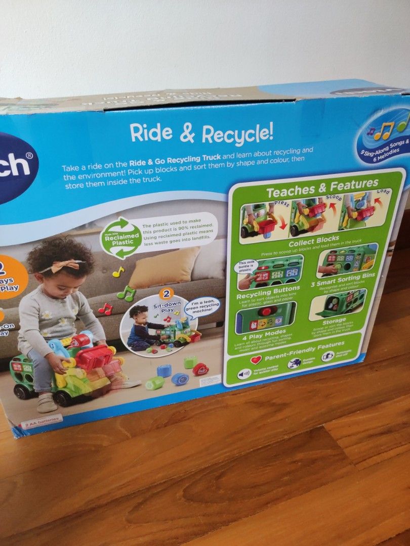 VTech ride and recycle toy car, Babies & Kids, Infant Playtime on Carousell