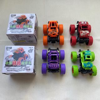 WITH BOX Monster Truck Mini Friction Powered Pull Back Trucks Car Toy pullback