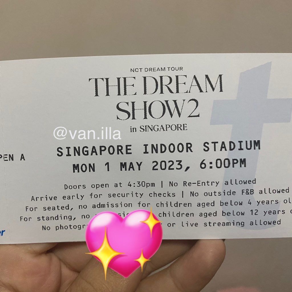 [PENDING, PLEASE DO NOT CTB] NCT The Dream Show 2 in Singapore Cat 1