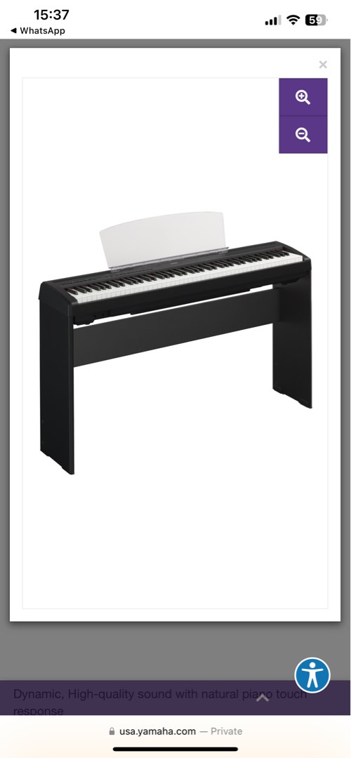 Yamaha p95 portable piano w/ free piano stand and bag, 興趣及遊戲, 音樂、樂器