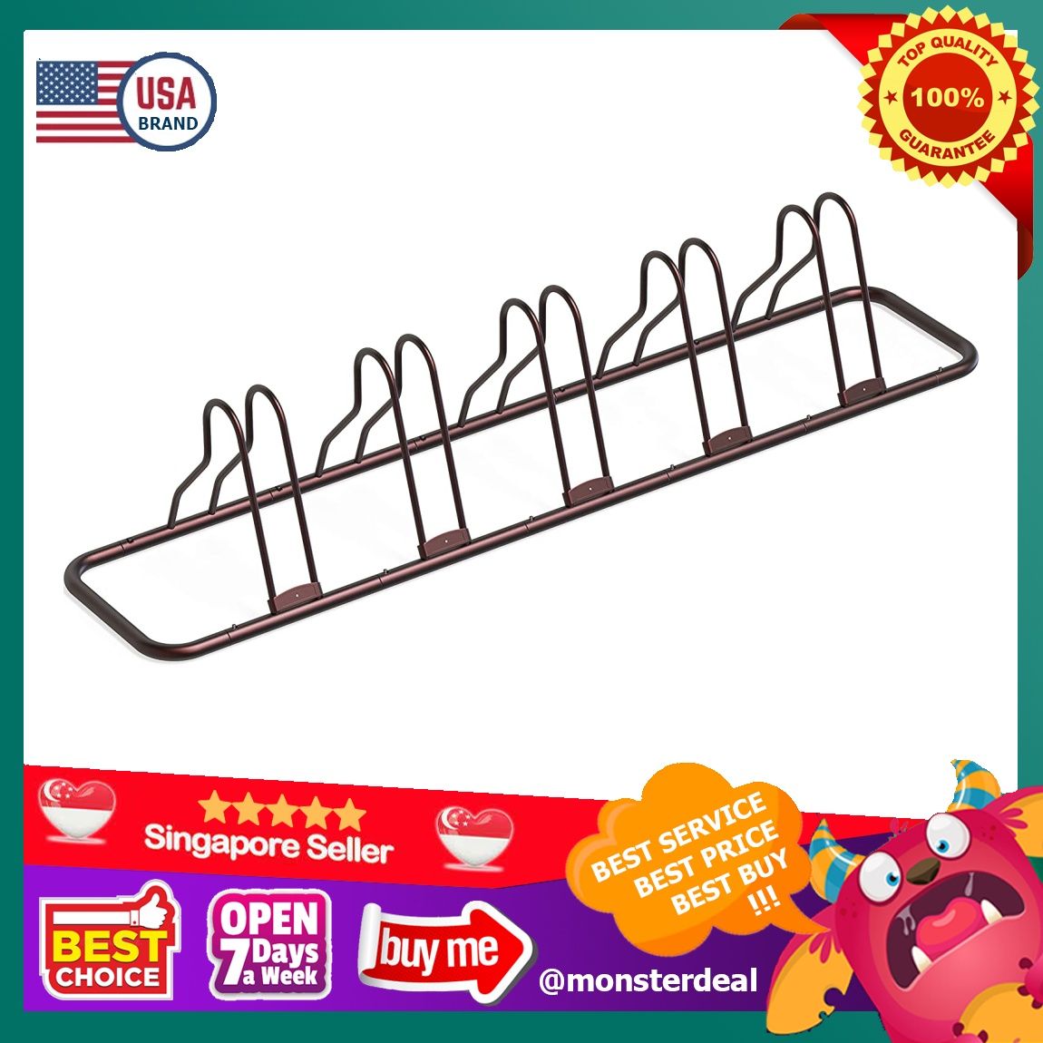 Simple houseware 5 bike bicycle floor parking adjustable storage stand online