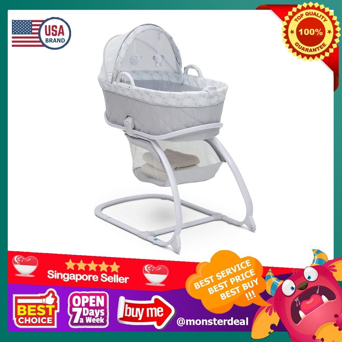 Deluxe moses bassinet sale